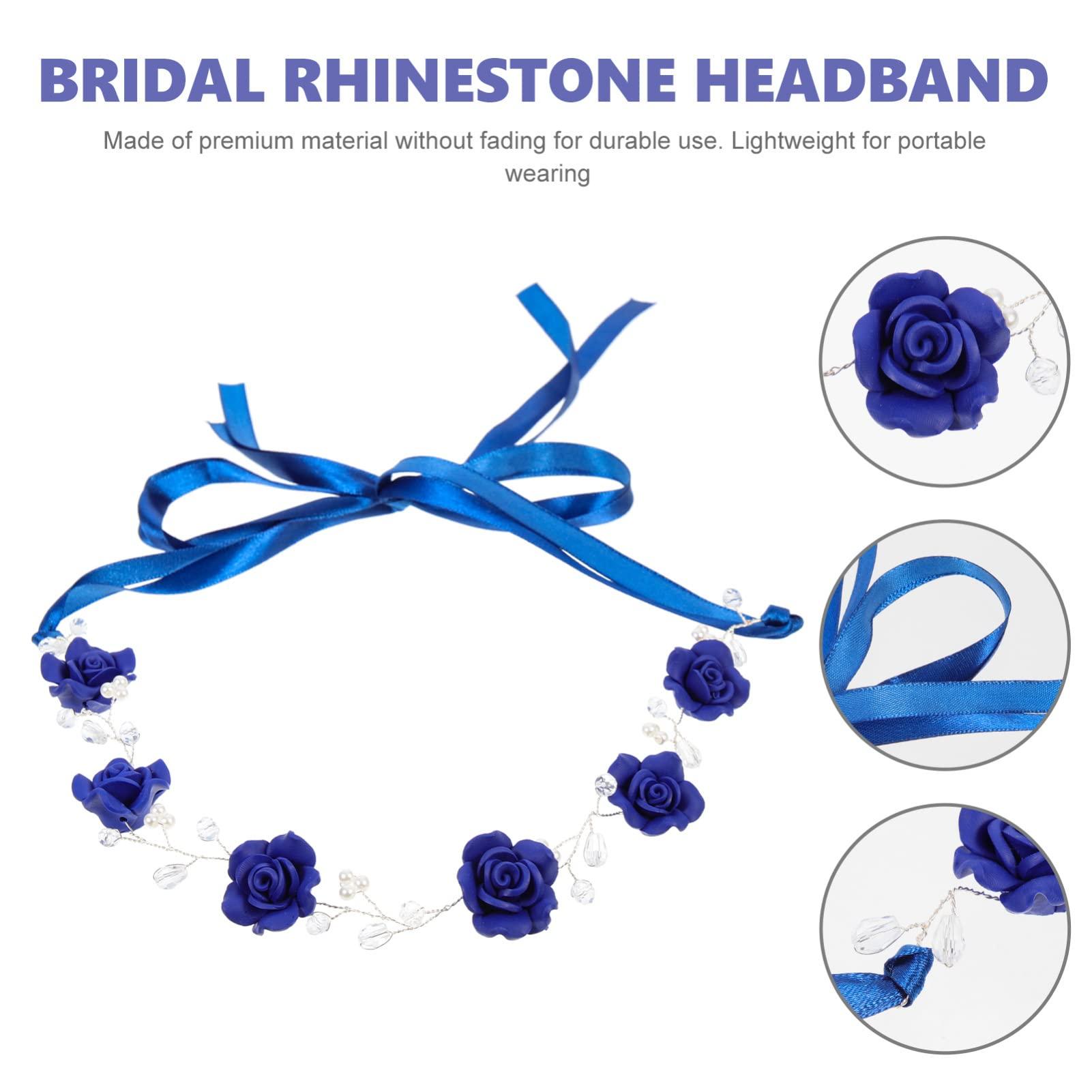 Beavorty Beavorty Blue Rhinestone Headband Yellow Headband Kids Shoelaces Wedding Headpieces Flower Headpiece Wedding Decor Wedding Hair Accessories Women\'s Vine Polymer Clay Girl