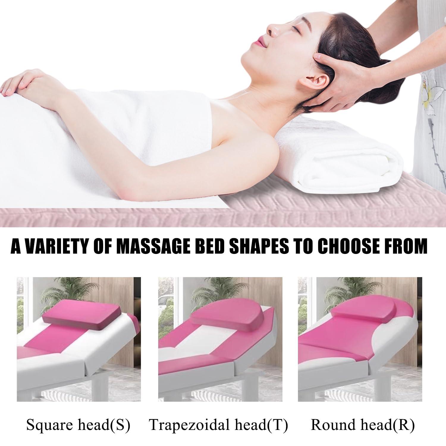 LDLCYCN LDLCYCN Massage Table Skirt with Elastic Band Beauty Salon Massage Table Bed Sheet with Skirt Spa Bed Cover Soft Massage Table Sheet Cover with Face Breath Hole Washable,Blue,70x185cm(T)