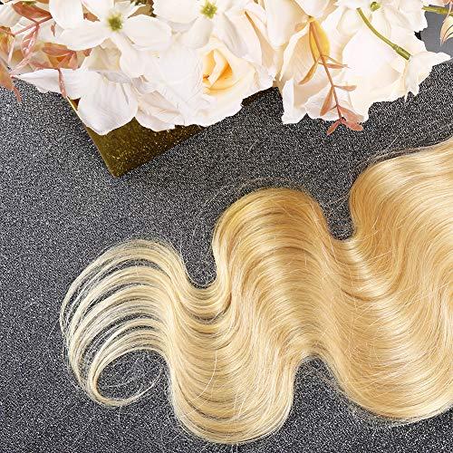 Bella Hair Bella Hair 4x4#1B/613 Lace Closure Piece Body Wave Free Part Dark Root Blonde Virgin Remy Human Hair Closure 18 inch