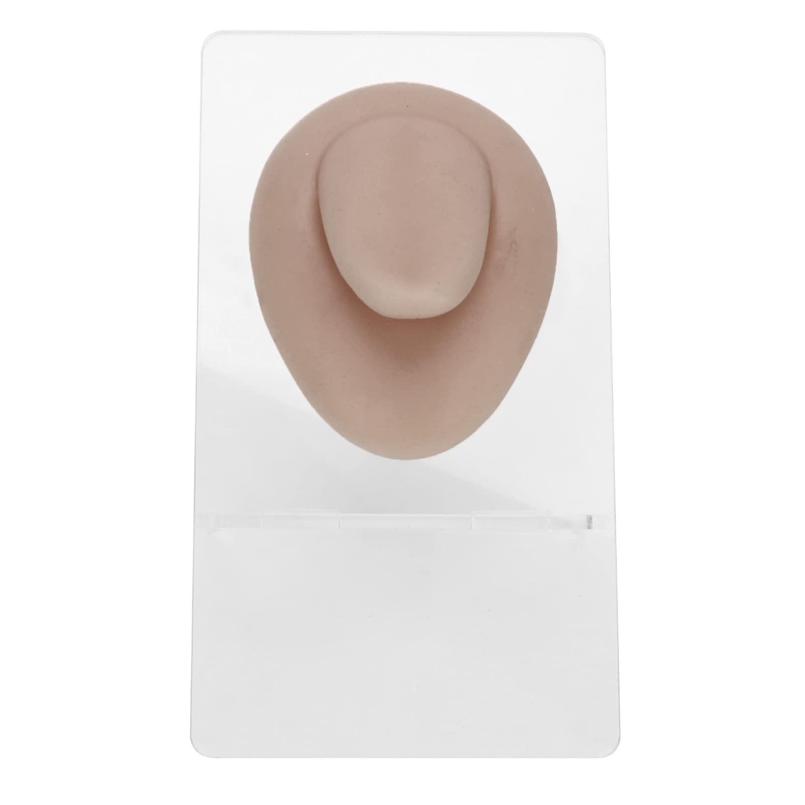 AMONIDA Piercing Body Model, 3D Vivid Silicone Piercing Practice Model, for Eyebrow Piercing, Nose Piercing, Lip Piercing, Tongue Piercing, Navel Piercing, Ear Piercing(Deep Skin Color)