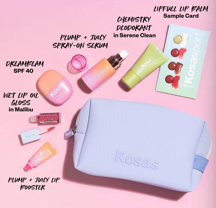 Kosas Kosas Travel Kit - 6 Mini Bestsellers + Makeup Bag. BONUS - Nest New York
