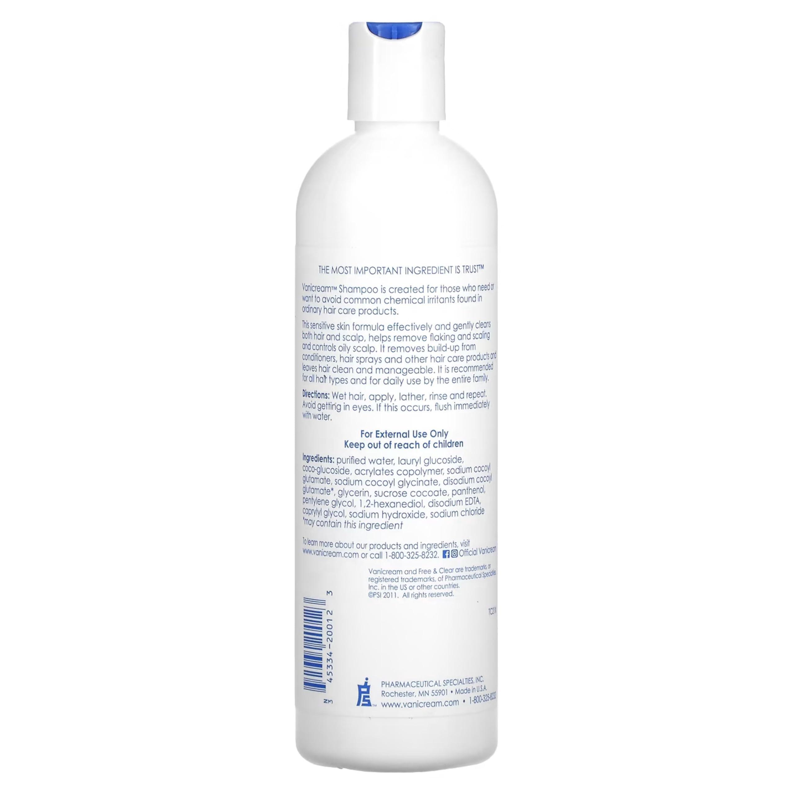 JKWHSBHKDQ Free & Clear Shampoo 12.0 fl oz Pack of 1