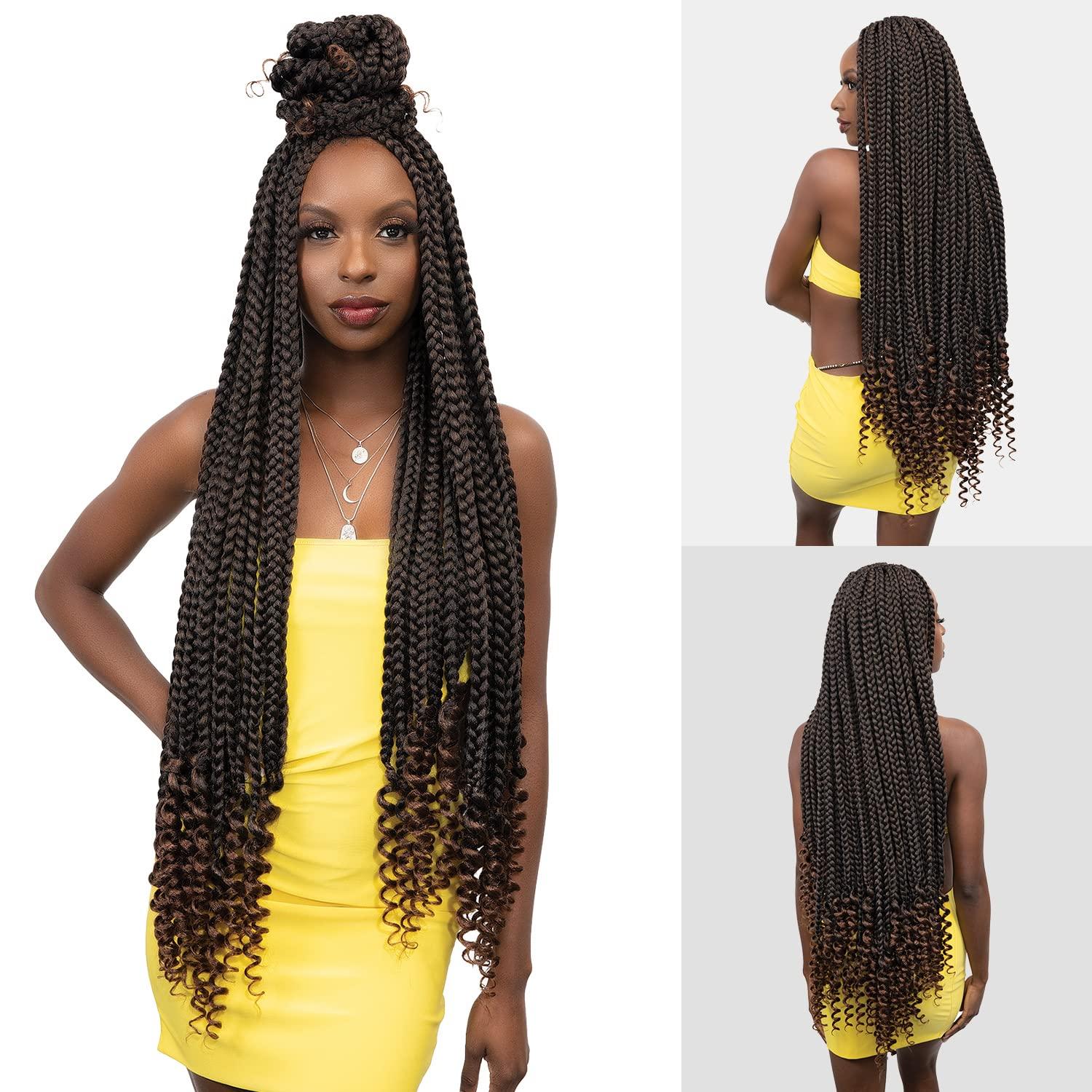 JANET COLLECTION Janet Collection Crochet Braids Nala Tress 2X Jumbo Coi Box Braid 32\" (1)