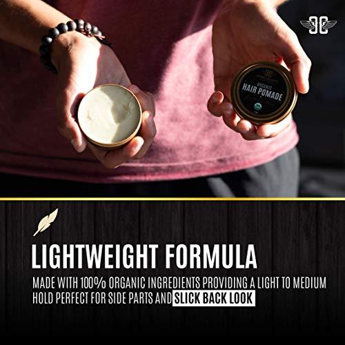 CRIUS COSMETICS CRIUS COSMETICS Hair Pomade for Men - Certified Organic Pomade with Vegan Ingredients (Chronos And Creed), Natural Hair Balm for Strong Hold & Scalp Care (2 Fl Oz)