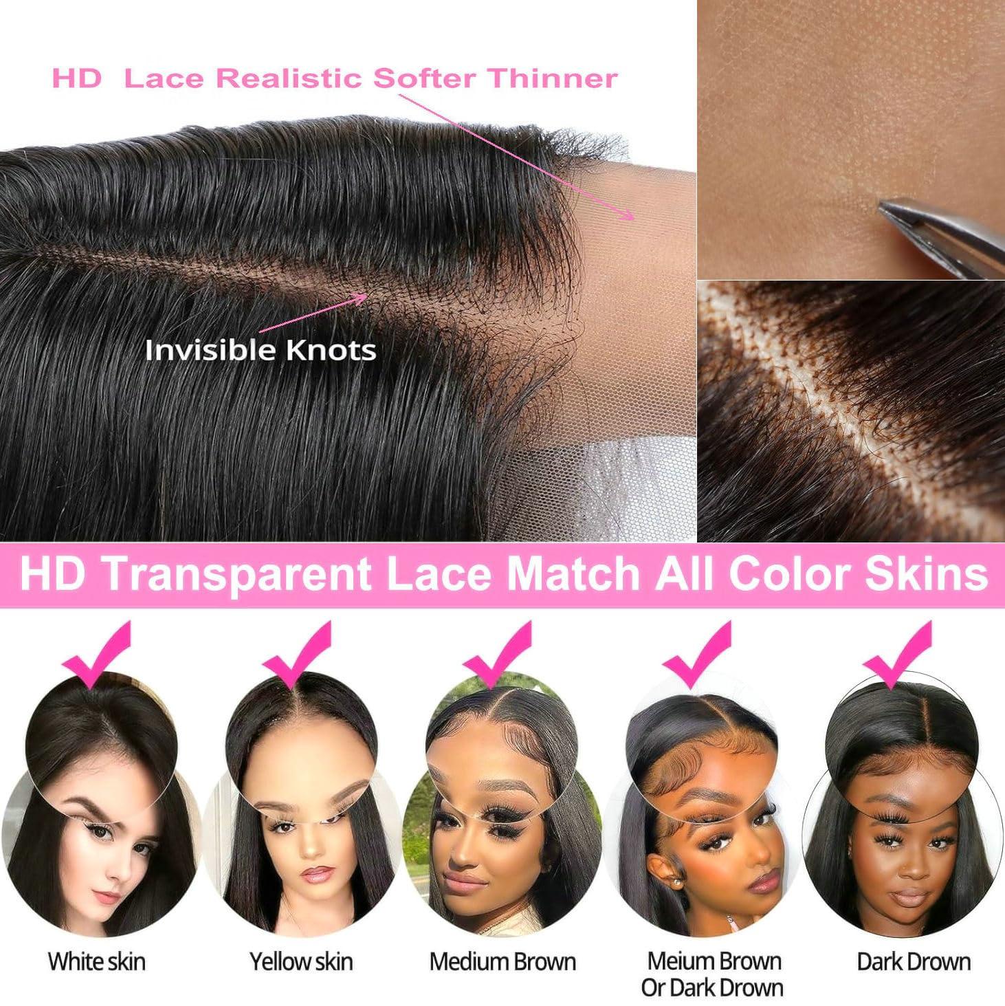 LECIPO LECIPO Bob Wigs 8 Inch Real 100% Human Hair HD 134 Front Lace Wig for Women Professional Diverse Styles