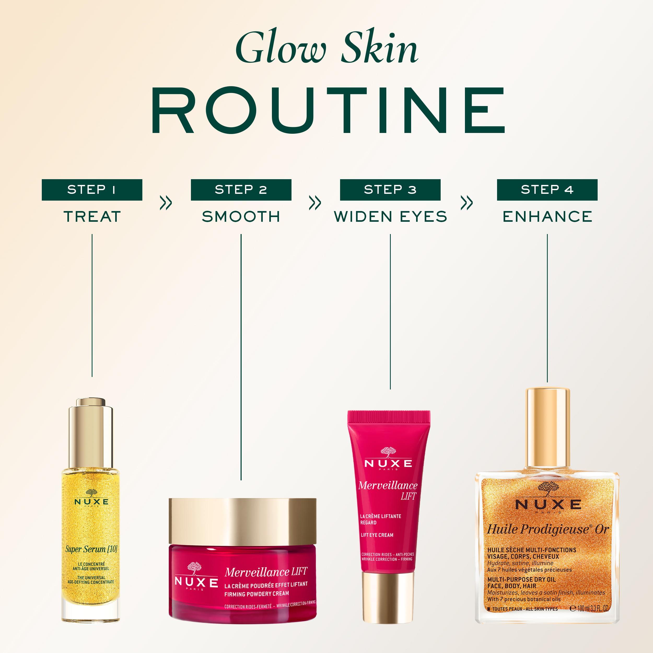 Nuxe Nuxe Huile Prodigieuse Shimmer Multi-Purpose Dry Oil - Luxurious Radiant Glow and Hydration for Face, Body & Hair, 3.3 Fl Oz