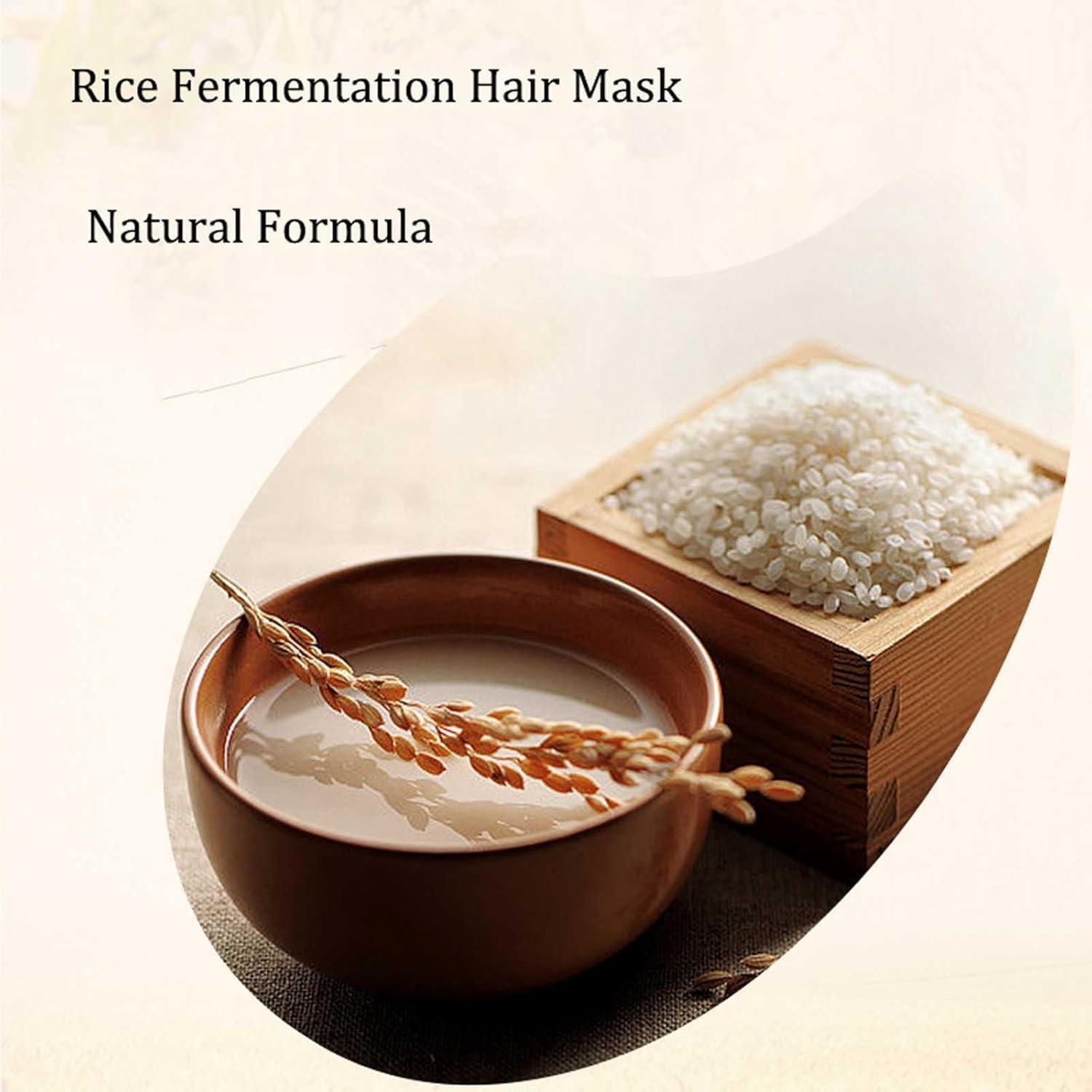 BACIOKIS Rice Fermentation Essence Hair Cream,Fermented Rice Water Hair Mask, Rice Hair Mask,Deep Conditioning Hair Mask Rice Water (1pc)