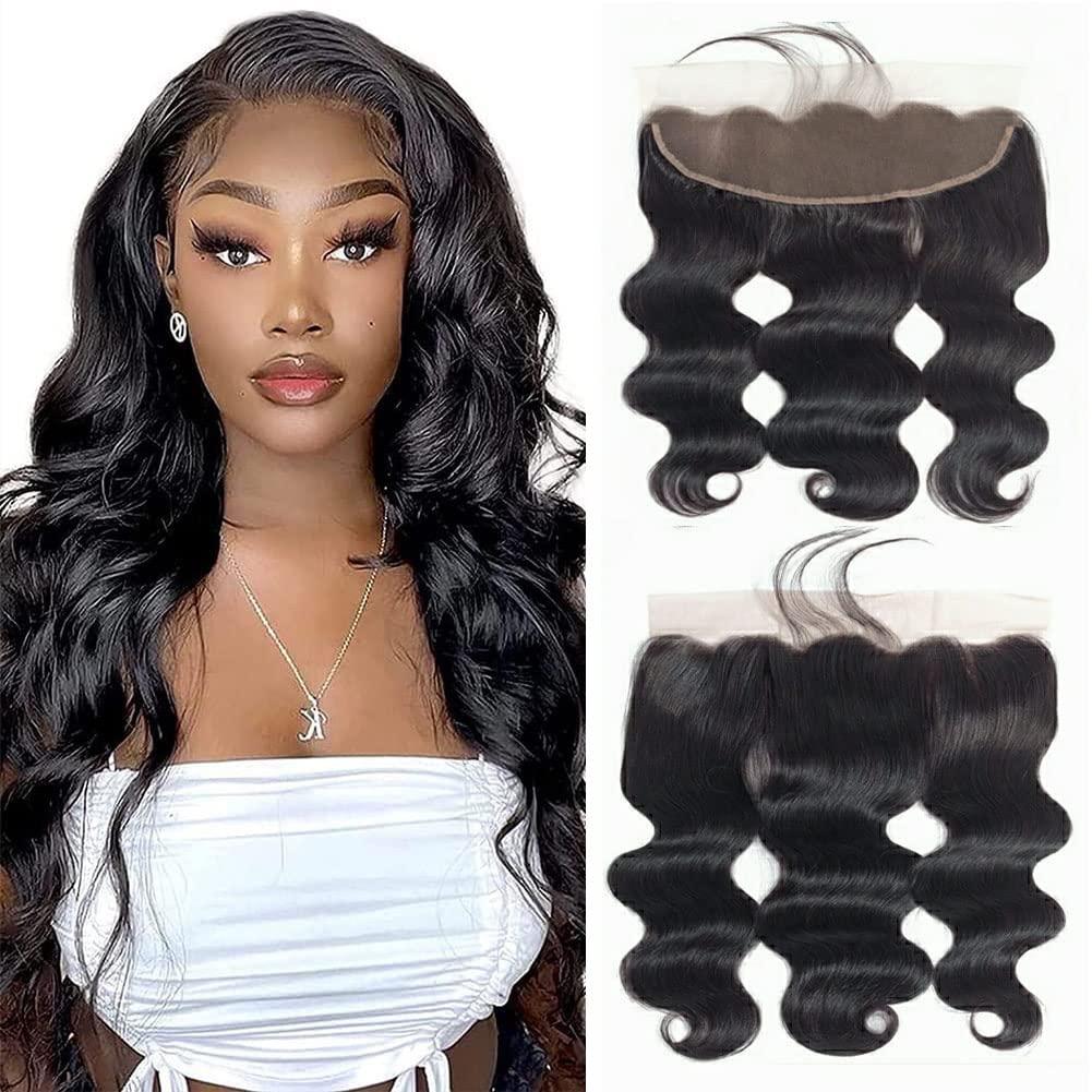 JARAMA 10 Inch 13x4 HD Lace Frontal Closure 100% Brazilian Virgin Human Hair Body Wave Ear to Ear Transparent Lace Frontal Pre Plucked with Baby Hair
