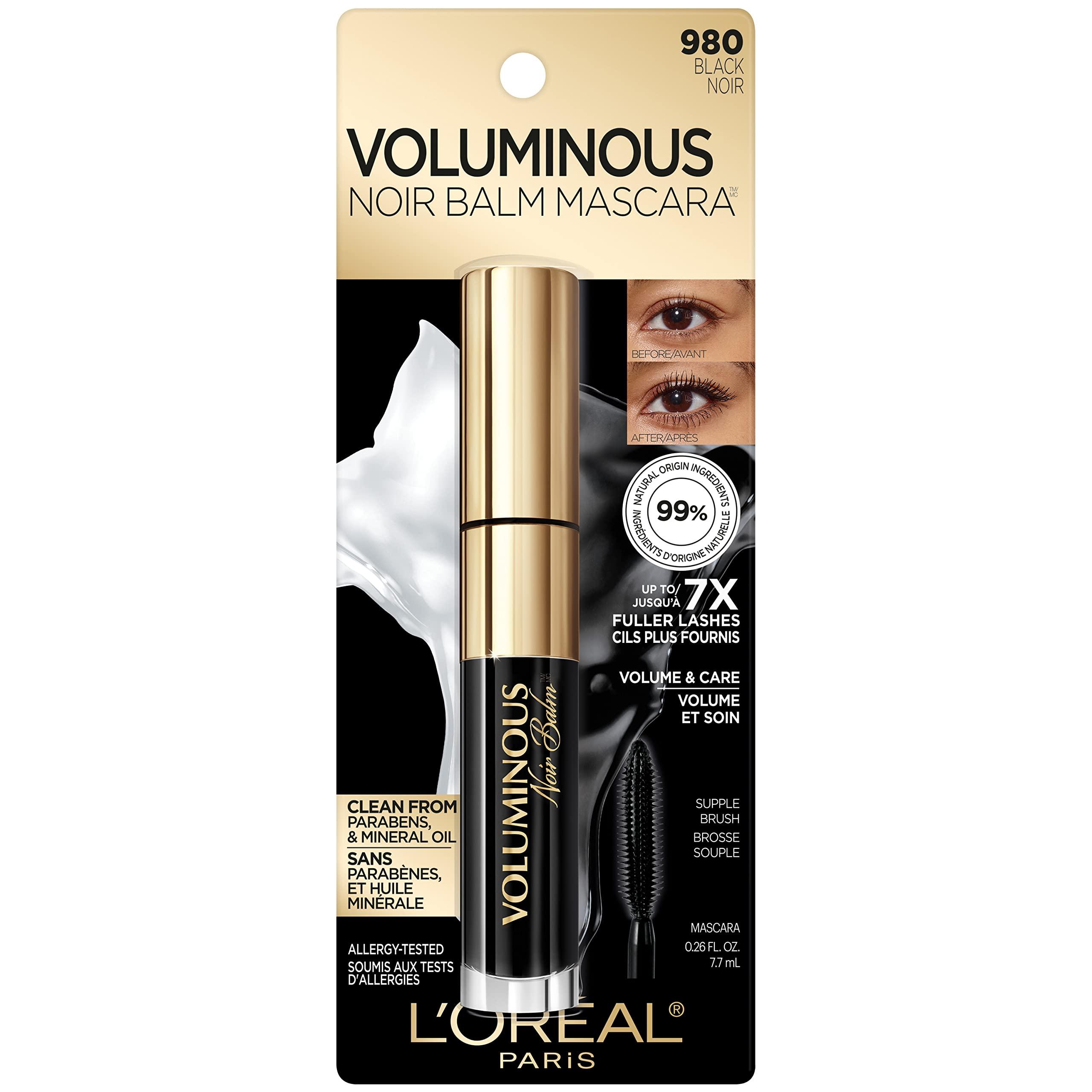 L'Oréal Paris L\'Oreal Paris Voluminous Noir Balm Volumizing Mascara, Washable, Black, 0.26 Fl Oz., 1 Count