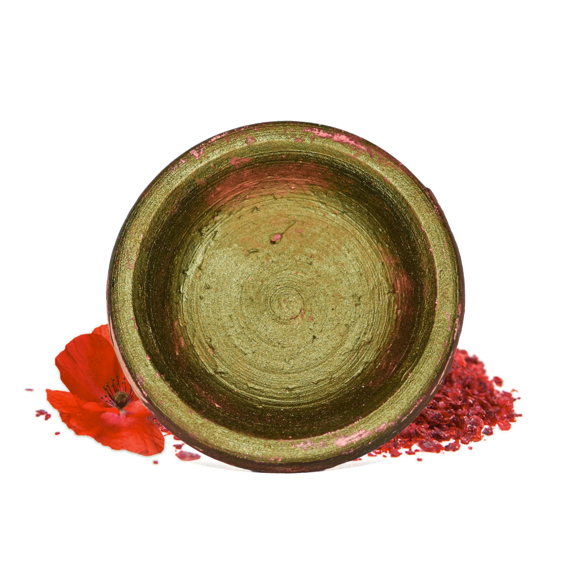 KING OF HANDMADE KING OF HANDMADE Moroccan Aker Fassi Deep Red Stain & Gloss  Natural, Long-Lasting Lipstick & Cheek Tint with Plant-Based Poppy & Grenadine Peel for Calming, Antioxidant Care