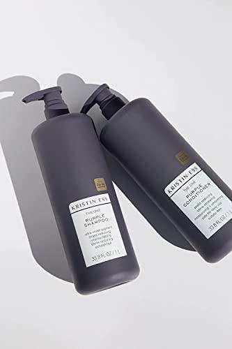 Kristin Ess Kristin Ess Hair The One Purple Conditioner - Toning for Blonde Hair, Neutralizes Brass + Yellow Tones, Moisturizing Conditioner, Keratin Safe, 33.8 fl oz (Pack of 2)