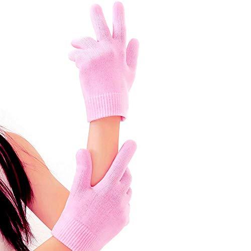 AnHua AnHua 1 Pair Gel SPA Moisturizing Gloves Soft Cotton Moisturizing Whitening Exfoliating Foot Mask Smooth Skin Care Dry Treatment (Pink)