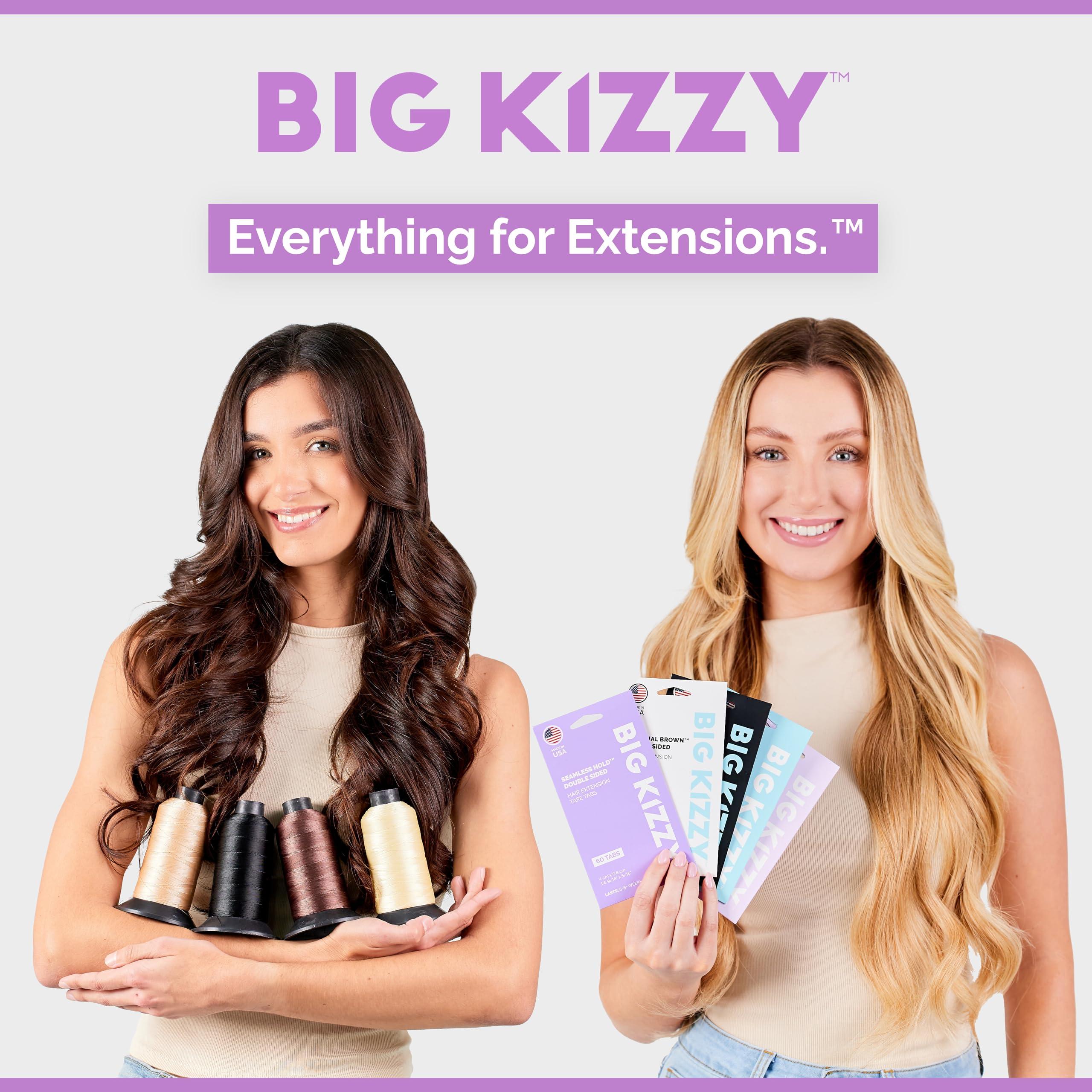 Big Kizzy DIY Clip In Hair Extensions Kit - Convert Tape In Human Hair Extensions into Custom Clip in Set - Snap Clips, No Sewing Required - Kizzy Clips (Blonde) by Big Kizzy