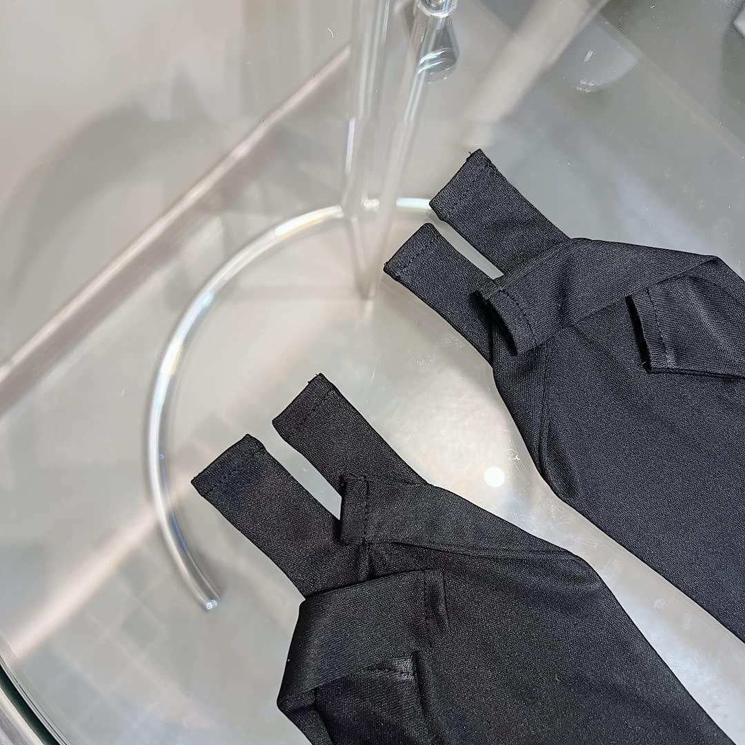 Tsangbaby Gel Manicure Gloves Black Tape Set Anti UV Fingerless Gloves Gel Nail Gloves Sun Protection Shield Gloves for LED Nail Lamp