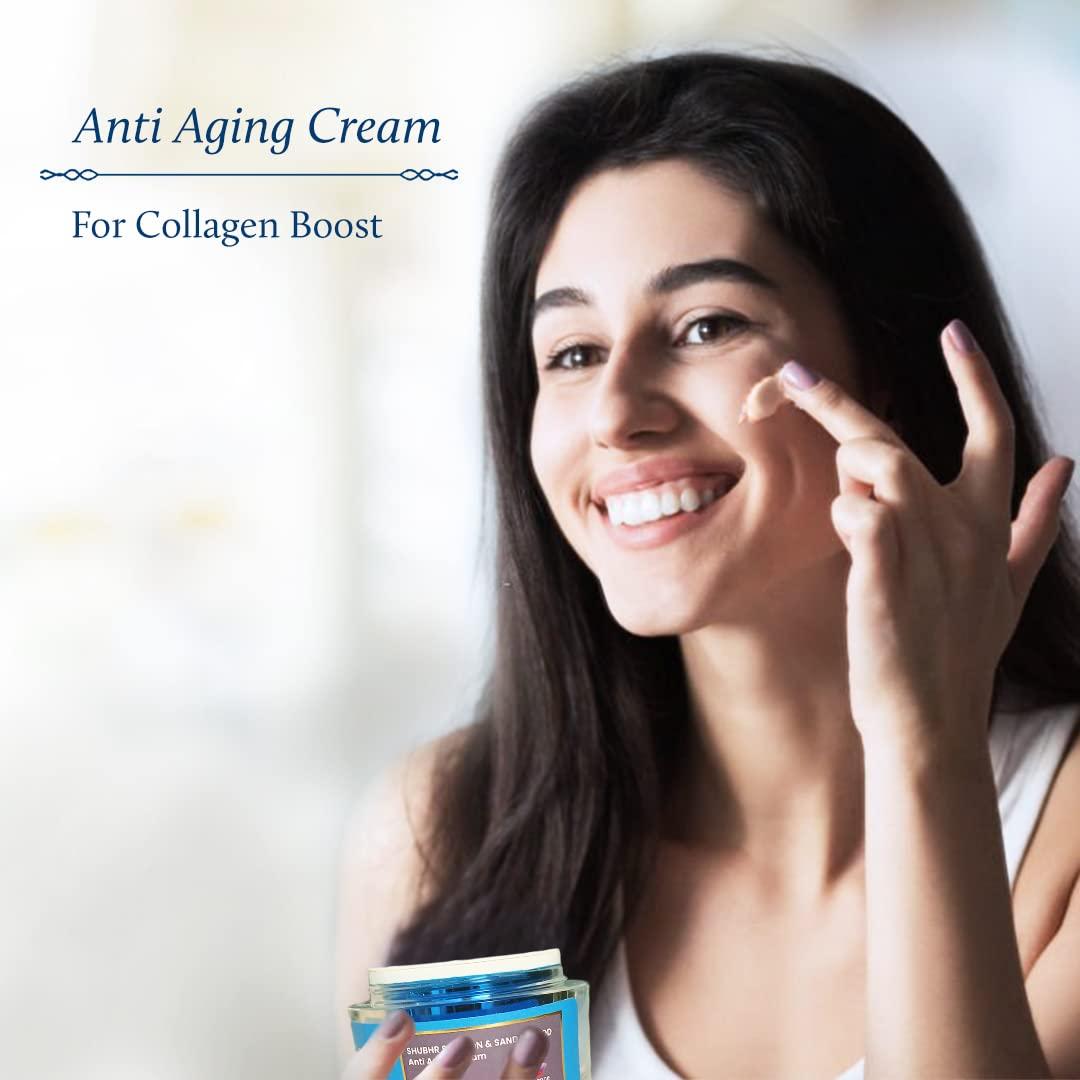 Blue Nectar Blue Nectar Anti Aging Saffron Face Moisturiser for Women (1.7 Fl Oz) Paried with Vitamin C Neem Face Cleanser for youthful, radiant skin(3.38Fl Oz)