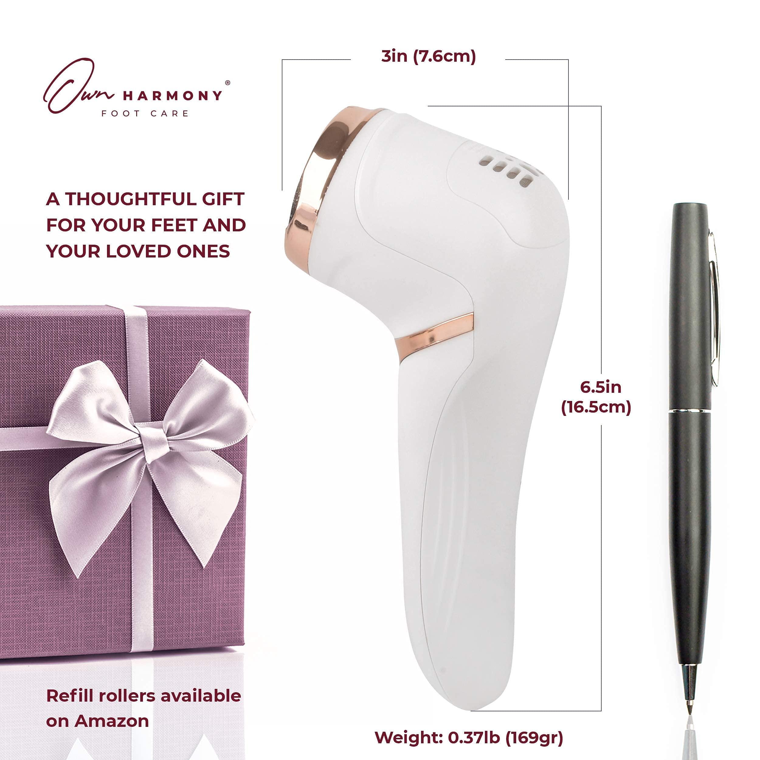 Own Harmony Own Harmony 2 Electric Foot Callus Removers with Vacuum and 6 Rollers Bundle - Professional Pedicure Tools for Pedi Feet Care Vac, Electronic Foot File CR2100 - Best for Hard, Dry, Cracked, Dead Skin