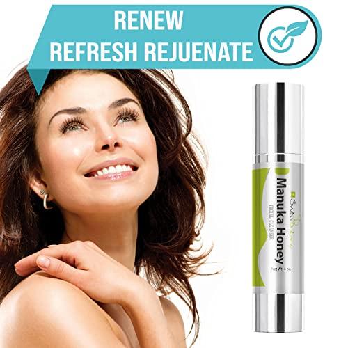 Swiss Botany Swiss Botany Manuka Honey Face Wash with Coconut, Almond, and Rosemary - Premium Organic Honey Face Wash  Manuka Honey Face Cleanser for Sensitive Skin  Sulphate & Paraben-Free  4 oz