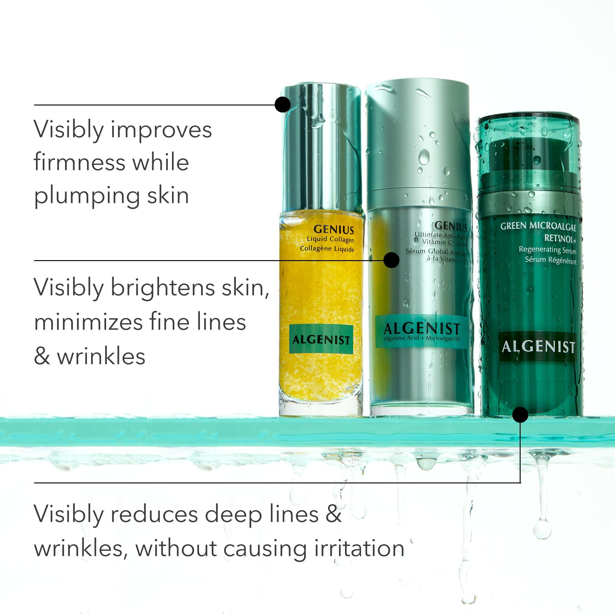 Algenist Algenist GENIUS Super Size Liquid Collagen Serum - Firming and Hydrating Face Serum with Collagen + Vitamin E - Helps Visibly Minimize Fine Lines + Wrinkles and Improve Elasticity (60ml)