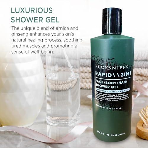 Pecksniff's Pecksniff's Rapid Magnesium 3-in-1 Arnica & Ginseng Shower Gel | 500ml /16.9 Fl Oz