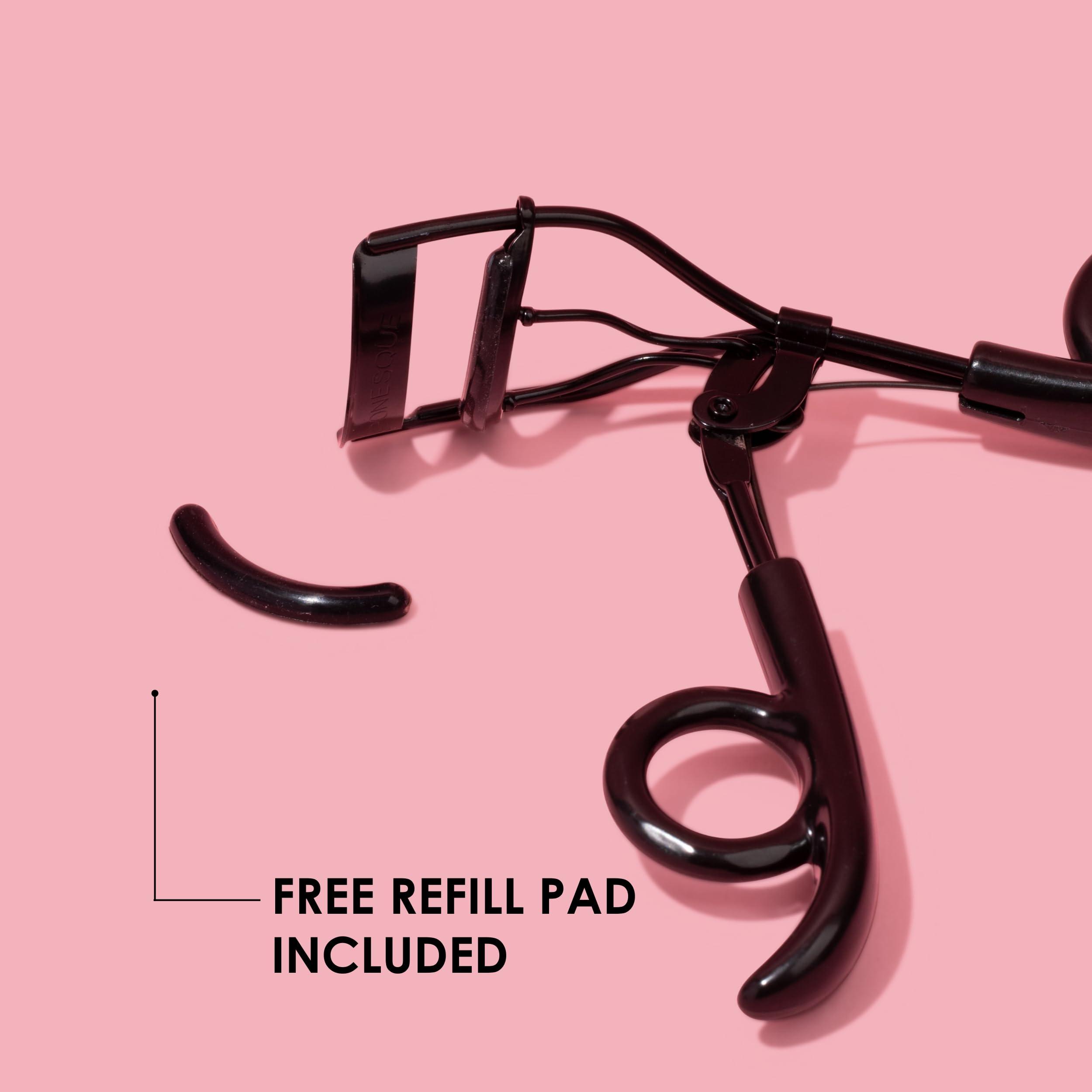 JAPONESQUE JAPONESQUE Pro Performance Lash Curler with Natural Arch for Sweeping Volume on Natural or False Lashes, Holds Curl for up to 8 Hours, Includes 1 Refill Pad
