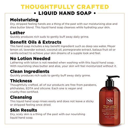 Soapbox Soapbox Liquid Hand Soap, Meyer Lemon & Tea Leaves - Gentle, Moisturizing Hand Cleanser, Vegan, Cruelty Free Hand Soap for Bathroom and Kitchen, 12oz Pump Bottles (Pack of 3)