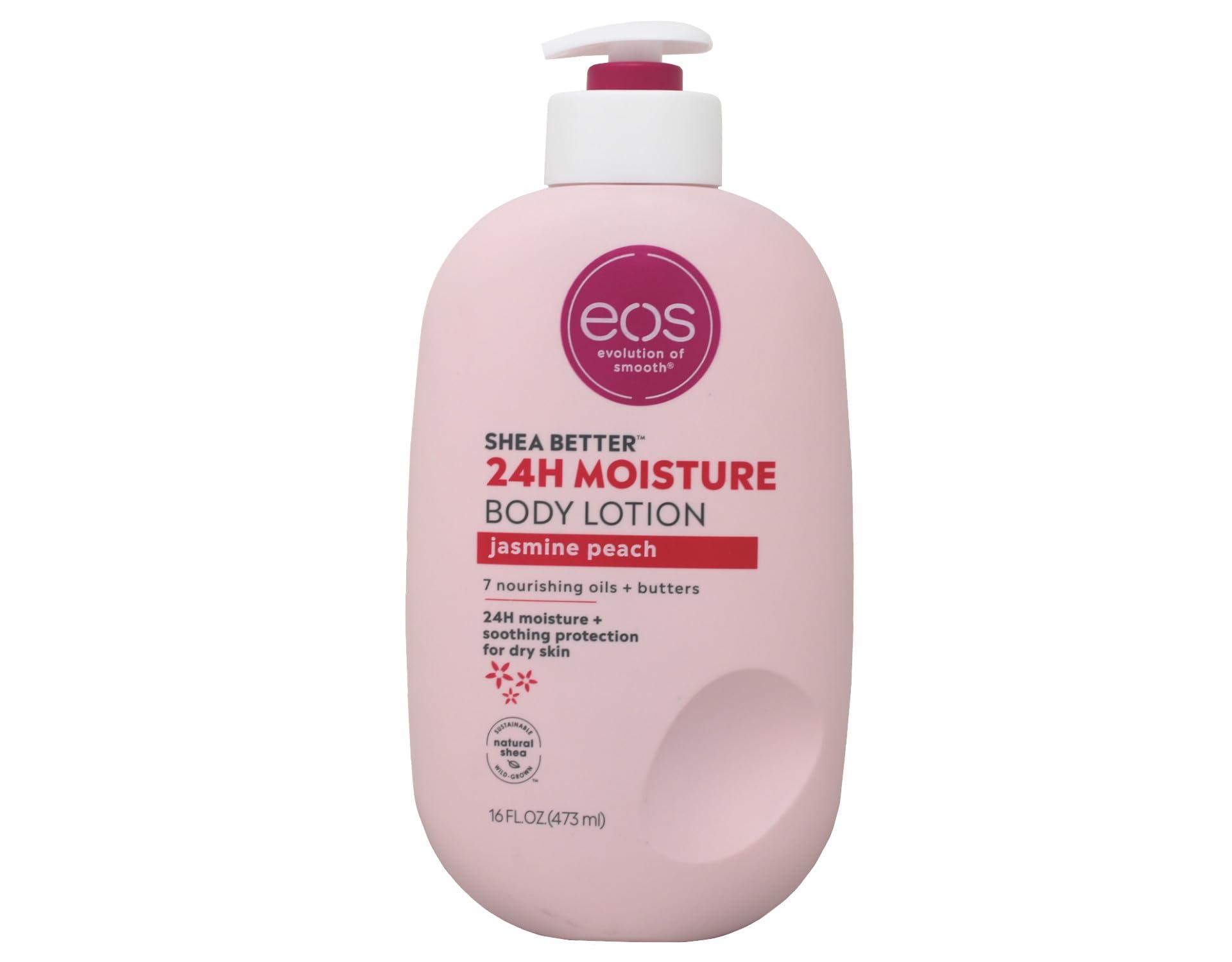 eos eos Jasmine Peach 24 Hour Moisture Body Lotion with Shea Better 16 Fl Oz Pack of 3