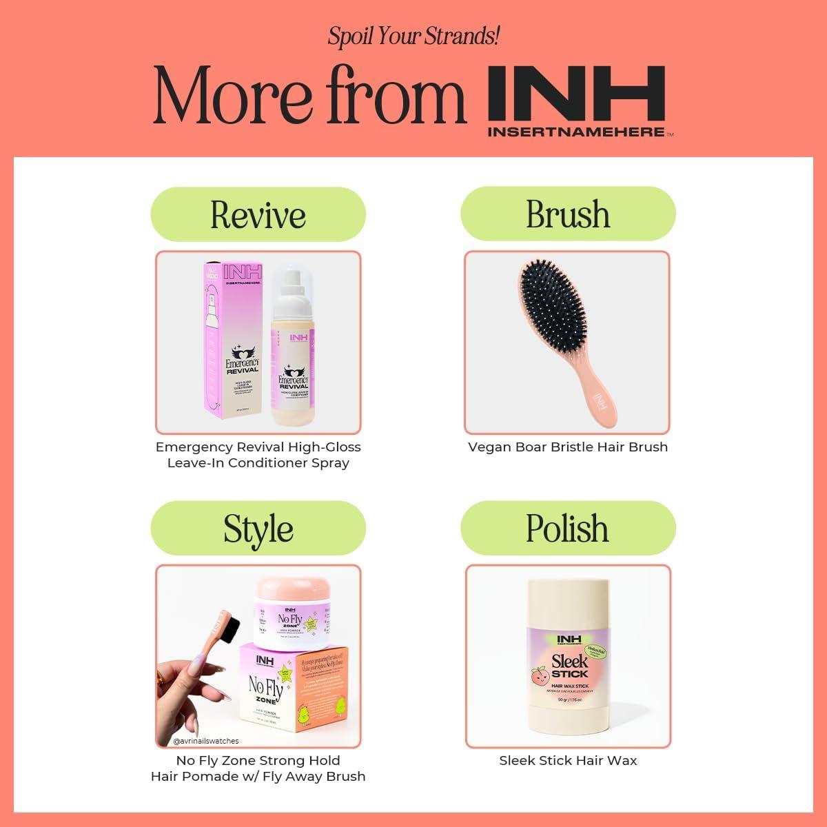 INH INH Hair Mascara for Flyaways | Quick Slick Hair Finishing Stick for Flyaways, Frizz Control, & Slick Back Look | Non Greasy & Non Comedogenic Smoothing Serum & Frizz Tamer Wand | Strawberry Jam, 18ml