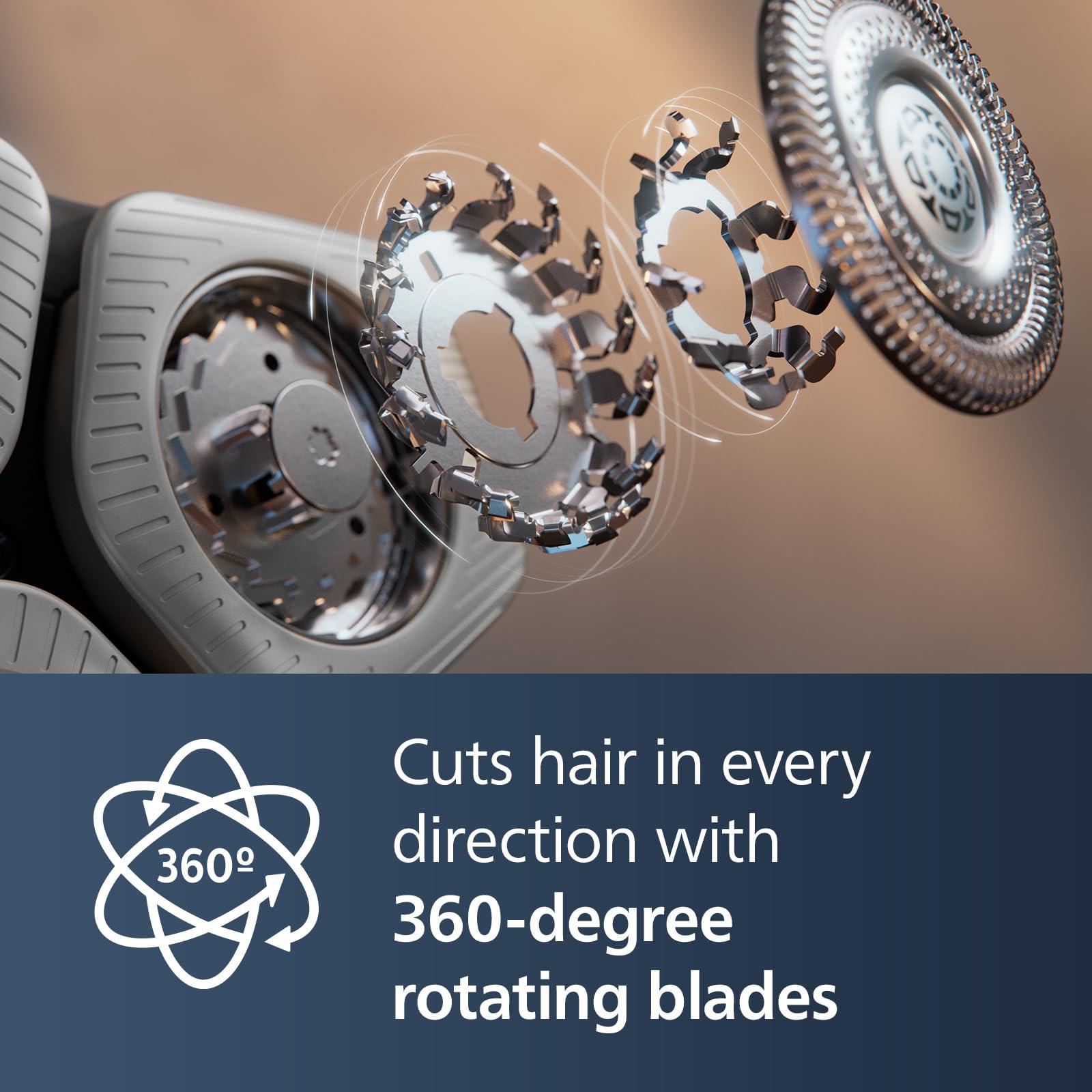 Philips Norelco Philips Norelco S9000 Prestige Electric Shaver with Qi-Charger, Precision Trimmer and Premium Case, SP9872/86