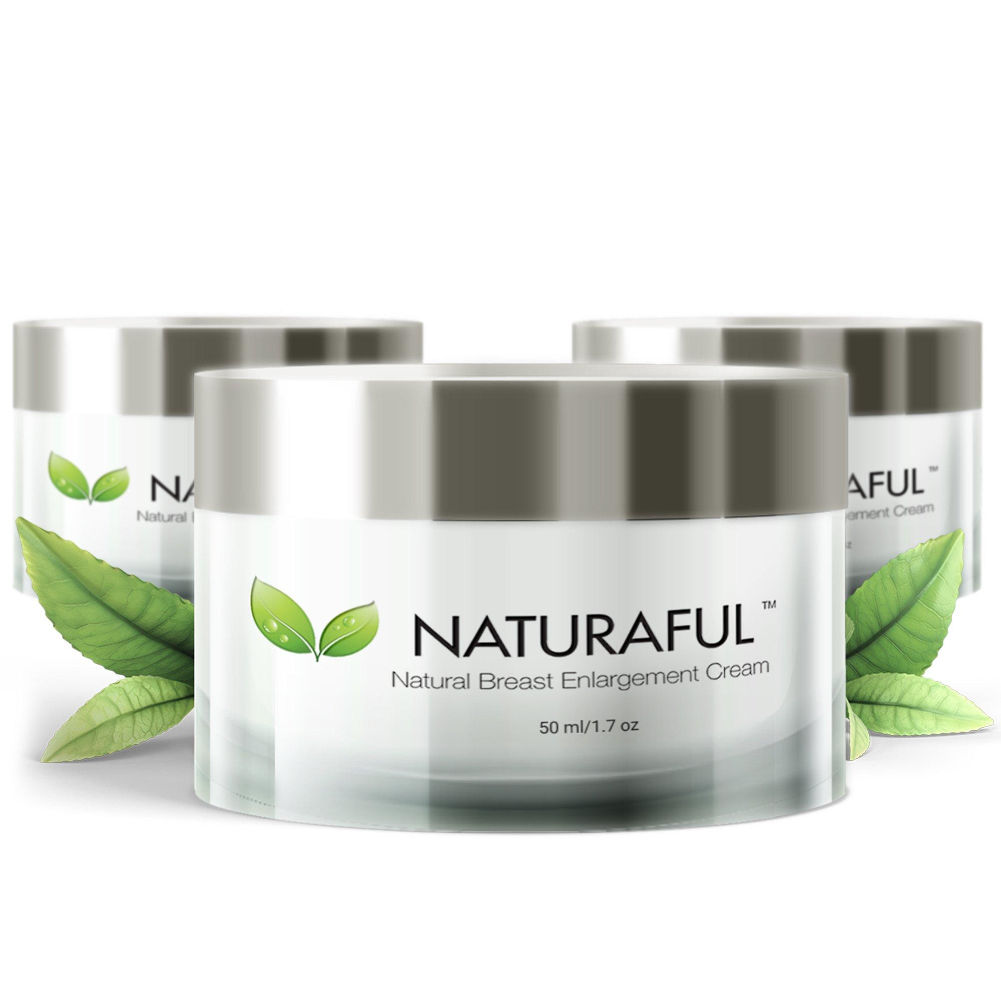 Naturaful NATURAFUL - (3 JAR) ADVANCED Breast Enhancement Cream - Natural Breast Enlargement, Firming and Lifting Cream | Trusted by Over 100,000 Users & Includes Handbook | $232 Value Bundle