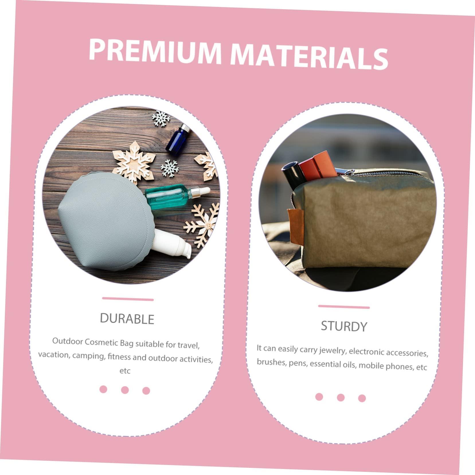 Beaupretty Beaupretty Plush Makeup Bag Drawstring Portable Cosmetic Storage for Girls Puffy Travel Organizer