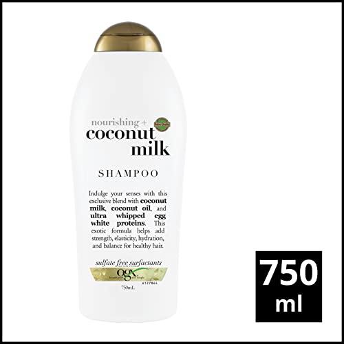 OGX OGX Nourishing Coconut Milk Shampoo for Strong, Healthy Hair - With Coconut Oil, Egg White Protein, Sulfate & Paraben-Free - 25.4 fl oz (Pack of 2)