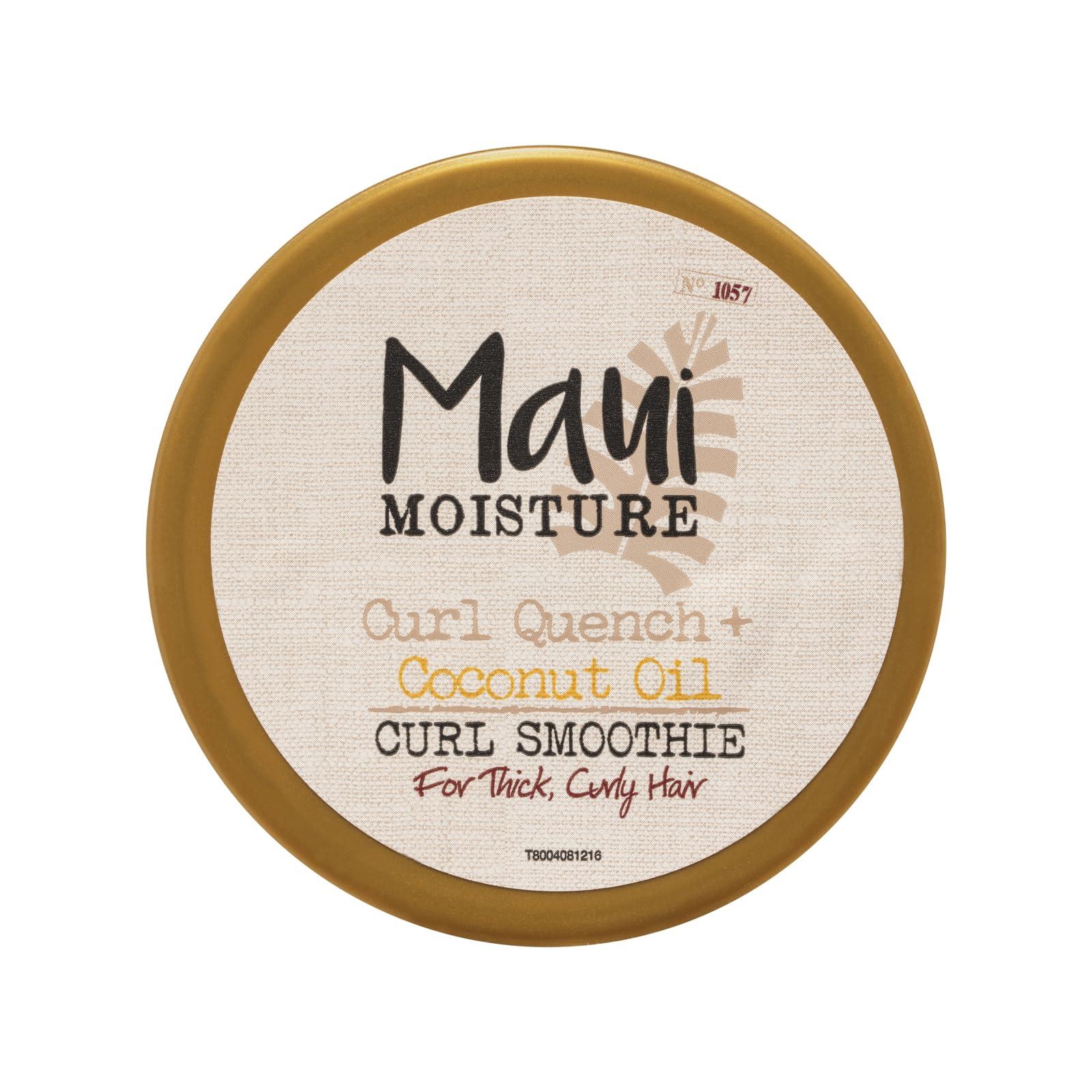 Maui Moisture Maui Moisture Curl Quench Coconut Oil Hydrating Smoothie 12 oz & Aunt Jackie's Curl La La Lightweight Defining Custard 15 oz
