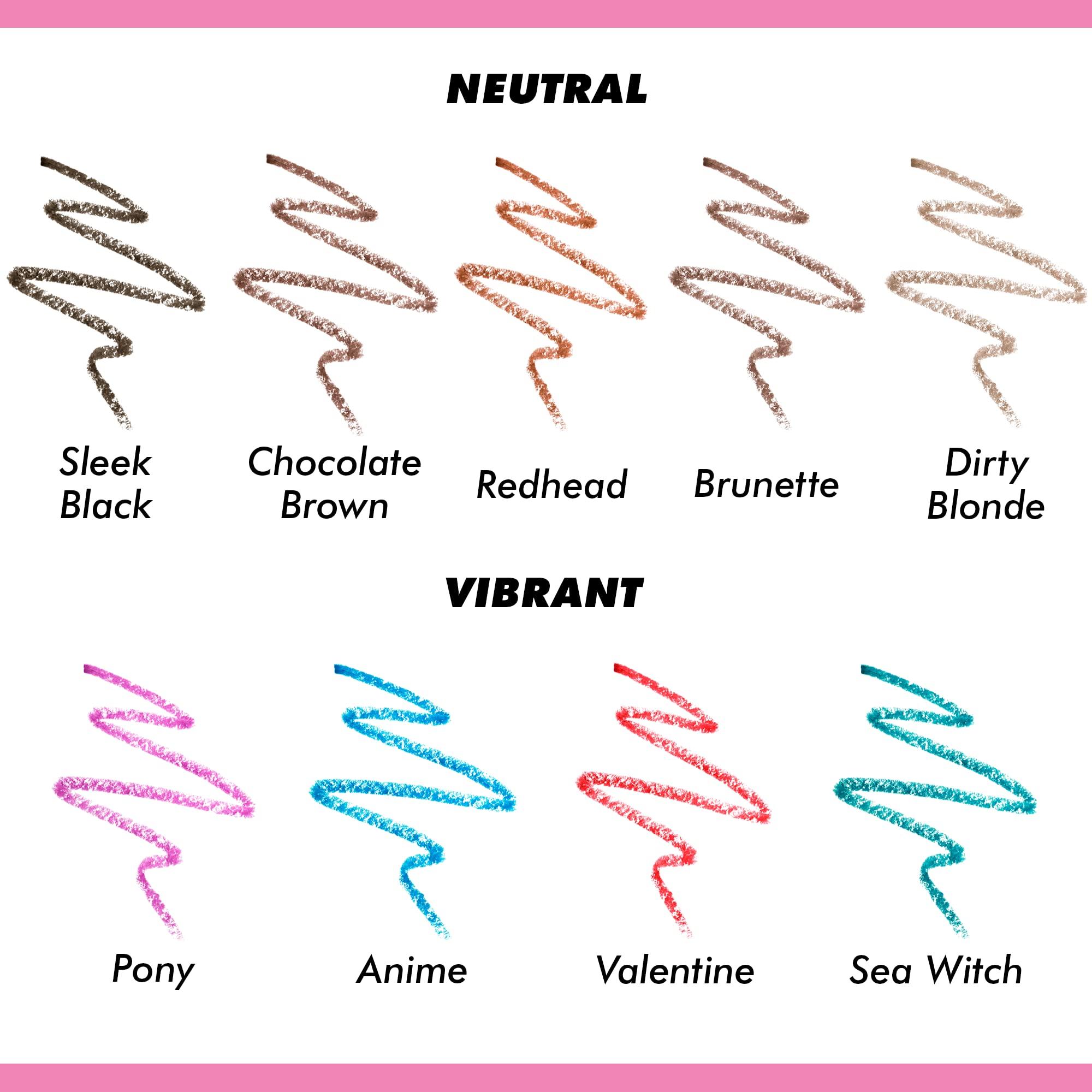 Lime Crime Lime Crime Bushy Brow Pomade Pencil, Pony (Electric Violet Purple) - 2-in-1 Brush & Pomade Pencil Gives Eyebrows Volume & Texture - Long-Lasting, Defining & Smudge-Proof - Vegan, Cruelty-Free