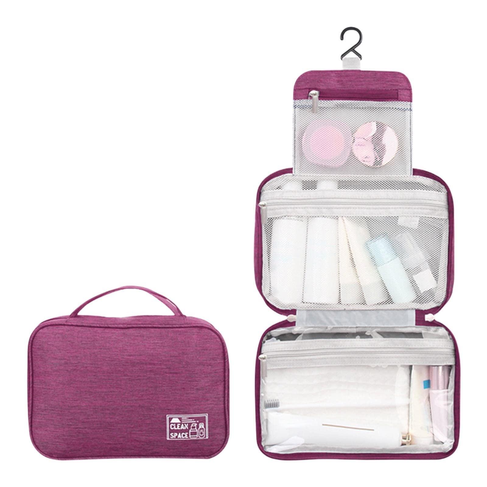 Gooddyiyukey Gooddyiyukey Hanging Toiletry Bags for Traveling,10\" X 6.5\" Makeup Bag,Portable Large Capacity Foldable Toiletries Travel Bag with Compartment,Waterproof Travel Cosmetic Bag,Travel Accessories