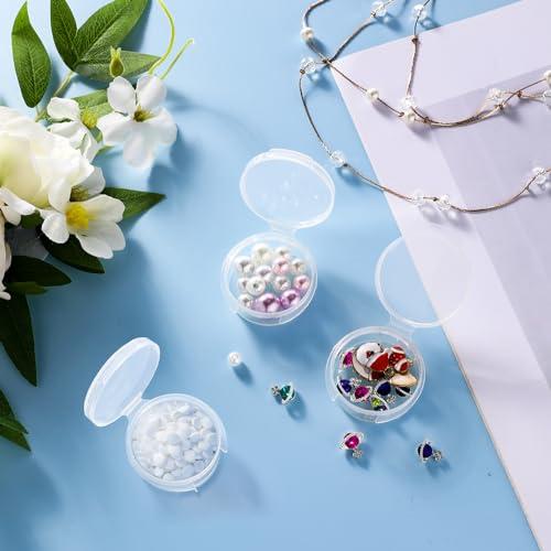 EORTA 30 Pcs Plastic Cosmetic Jar 0.34oz/10g Empty Clear Case with Snap Lids Portable Mini Storage Box Makeup Jar Sample Bottle Sealing Pot Cosmetic Containers by EORTA for Sampling, Traveling, Mixing, 10g