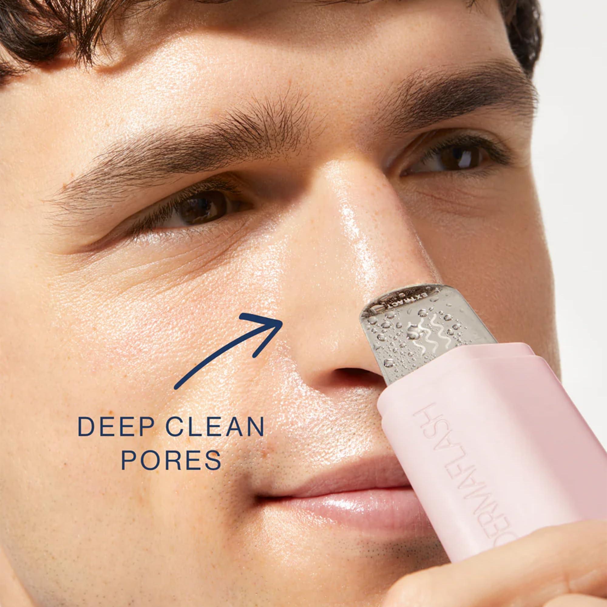 DERMAFLASH DERMAFLASH DERMAPORE+ Skin Care Device, Ultrasonic 2-in-1 Pore Extractor and Skincare Infuser, Blush