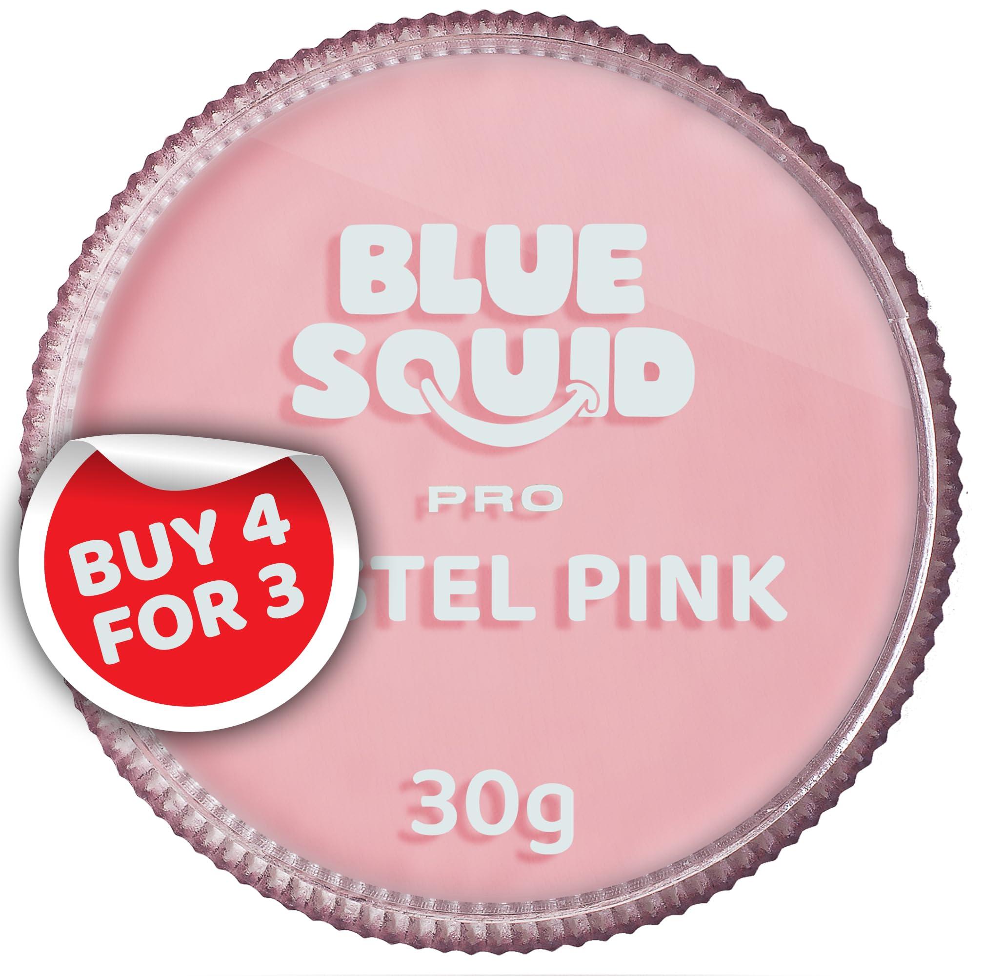 Blue Squid Blue Squid PRO Face Paint - Pastel Pink (30gm), Professional Water Based Single Cake Face & Body Paint Makeup Supplies for Adults Kids Halloween Facepaint SFX Water Activated Face Painting Non Toxic