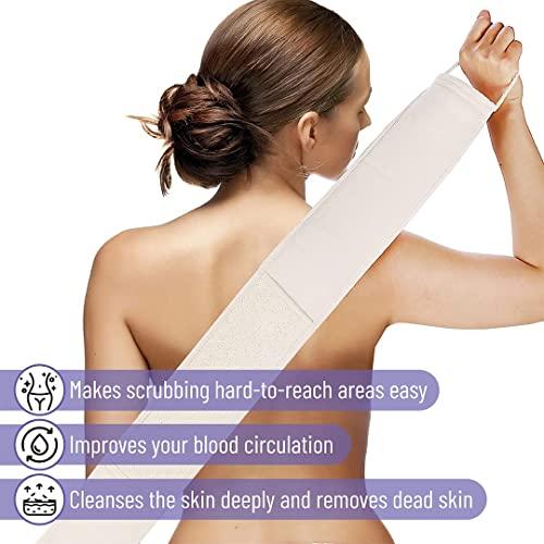 Slick Solutions Slick- Exfoliating Loofah Back Scrubber for Shower, Back Scrubber, Loofah Back Scrubber, Shower Back Scrubber, Back Washer, Back Exfoliator, Exfoliating Back Scrubber, Back Cleaner for Shower