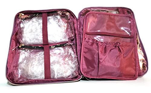 Sonia Kashuk Sonia Kashuk Cosmetic Bag Beauty Organizer Dark Floral with Webbing Black