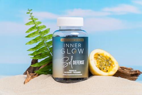 Inner Glow Inner Glow Sol Defense Gummies - Dermatologist and Plastic Surgeon developed to fight photoaging, Polypodium Leucotomos and Niacinamide