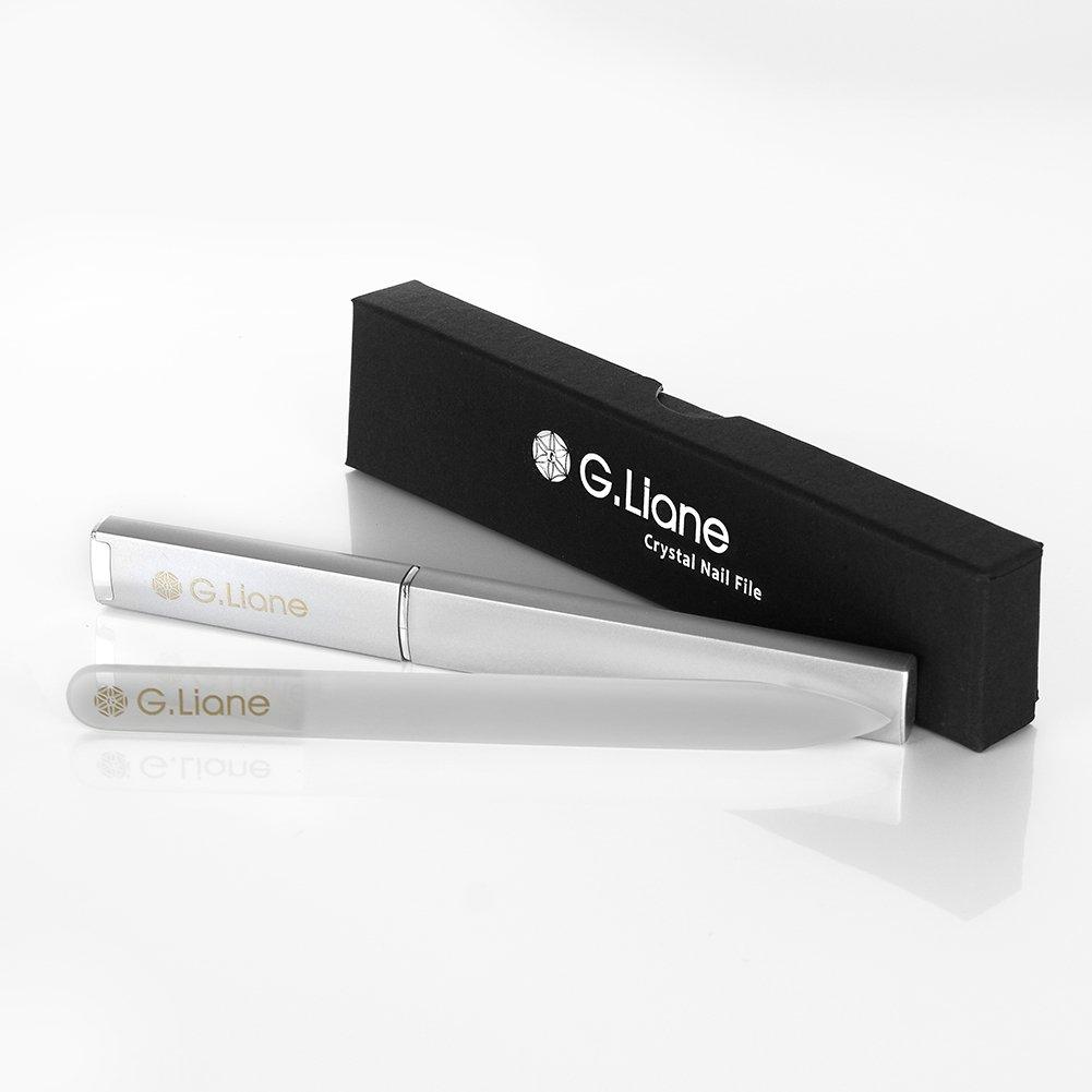 G.Liane Best Crystal Nail File Set – G.Liane Professional Nail File Manicure Pedicure Kit For Natural Nails Acrylic Nails Gels Nails Manicure Tools For Home And Salon (Clear Pointed)