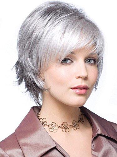 Noriko & Maxwigs Sky Avg Cap Wig Color Creamy Toffee Rooted - Short 5\" Razored Bob Feathered Layers Wispy Ends Synthetic Open Weft Bundle w/Comb, MaxWigs Hairloss Booklet