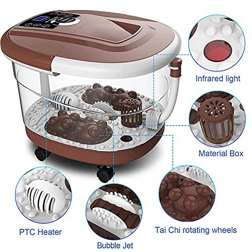Ovitus Ovitus Foot Spa Bath Massager Motorized spa Massage Rollers with Heat Bubble Jets, Foot Bath Tub with Adjustable Temperature, Time Setting Super Large Size Pedicure Spa, Salt & Tea Tree Oil Available
