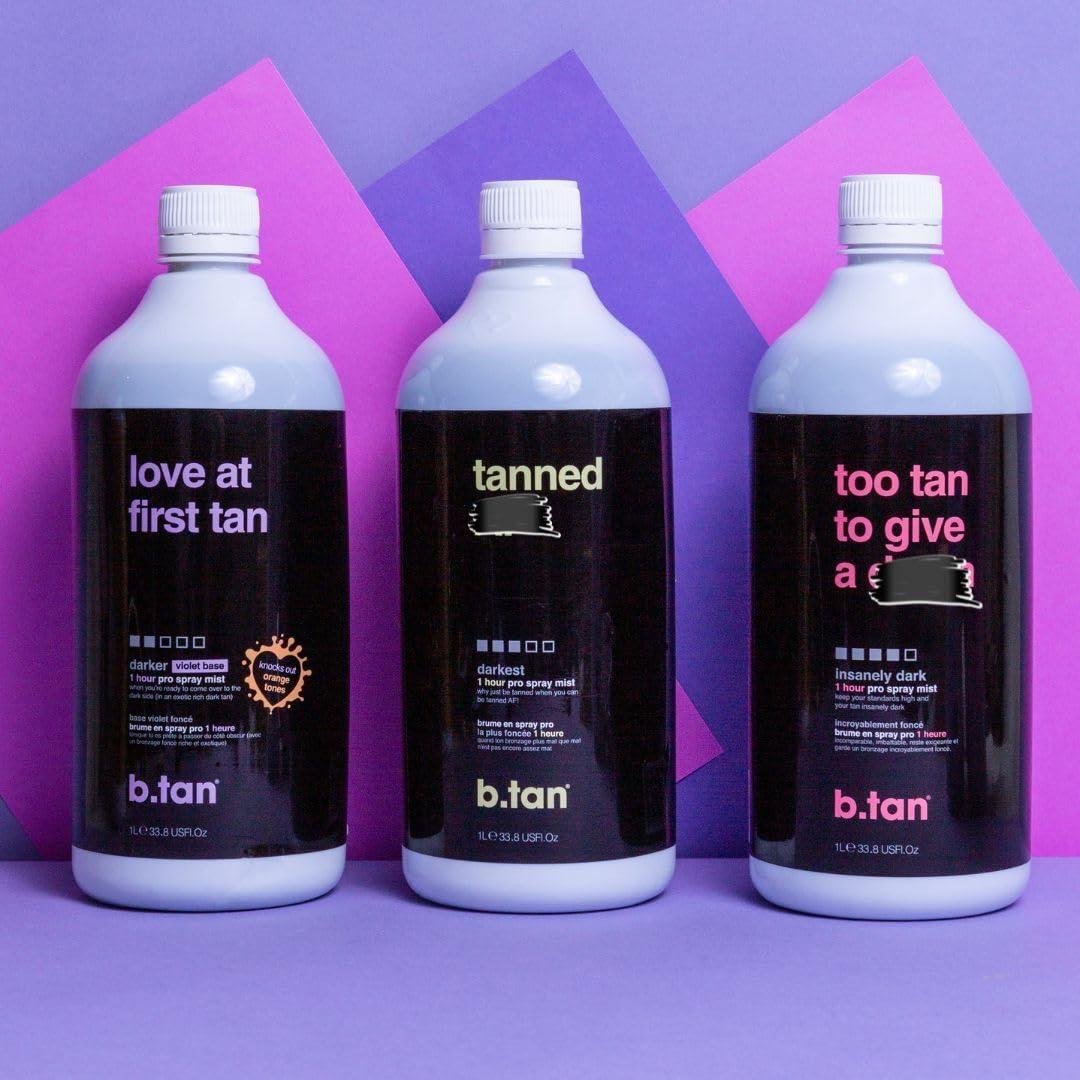 B.TAN b.tan Spray Tan Kit | At Home Spray Tanning Kit, Includes Spray Tan Machine, Tanning Applicator Mitt, 8 Fl Oz Solution Mist