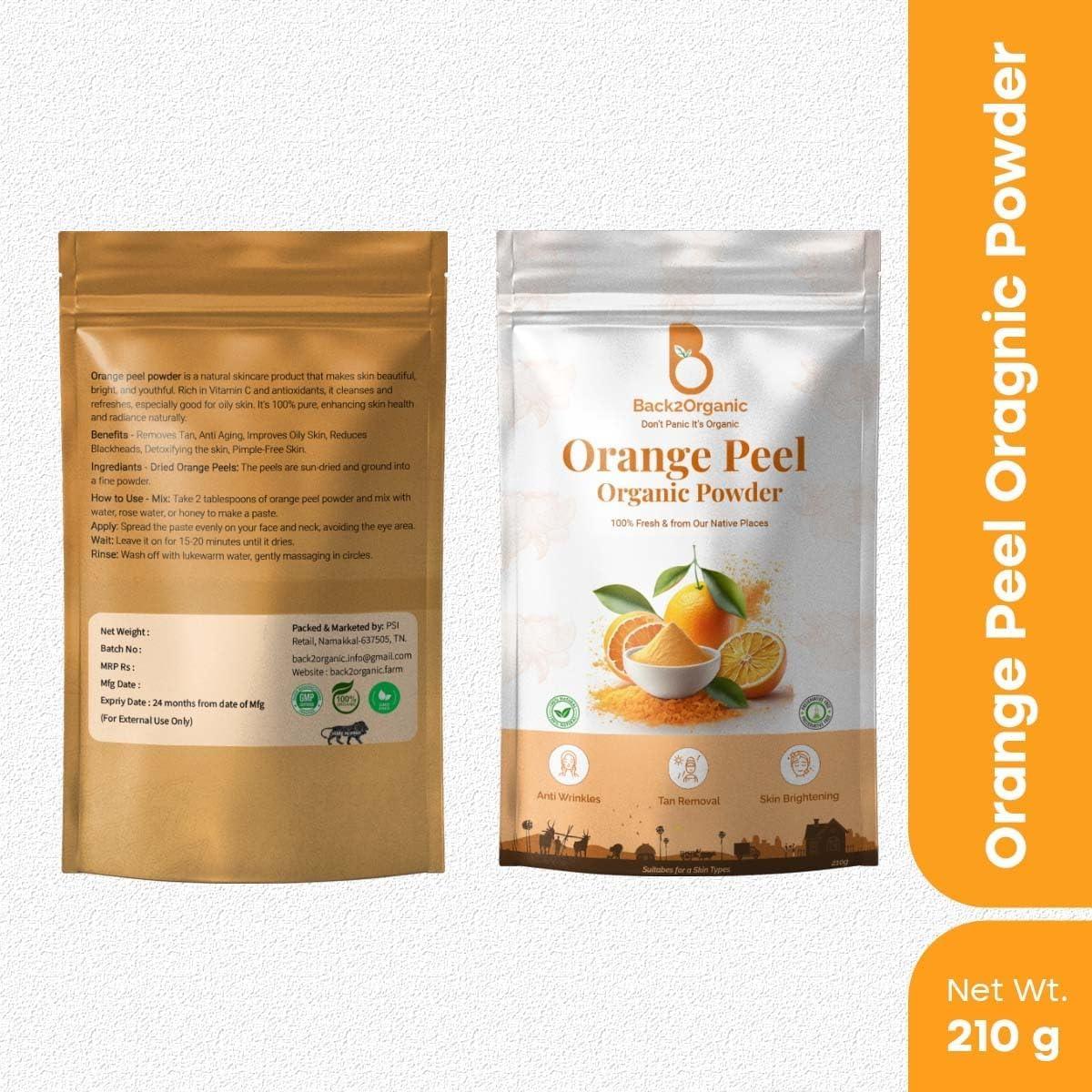 Generic Orange Peel Powder For Skin and Face | Help in Tan Reduce, Face cleansing and skin Glowing -210 gm