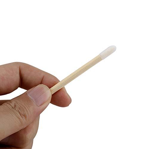 GWOKWAI GWOKWAI 100pcs Disposable Makeup Applicators Lipstick Applicators, Eco-friendly Applicator Lip Gloss Wand with Bamboo Stick Handle Lip Brushes for Lip Extension Application Makeup Kits