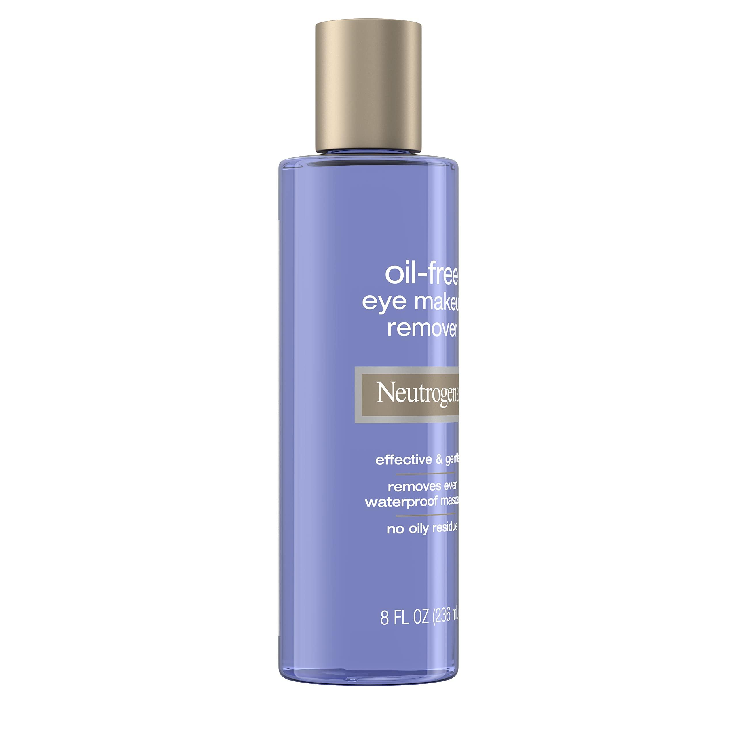 Neutrogena Neutrogena Gentle Oil-Free Eye Makeup Remover & Cleanser for Sensitive Eyes, Non-Greasy Makeup Remover, Removes Waterproof Mascara, Dermatologist & Ophthalmologist Tested, 8.0 fl. oz (Pack of 2)