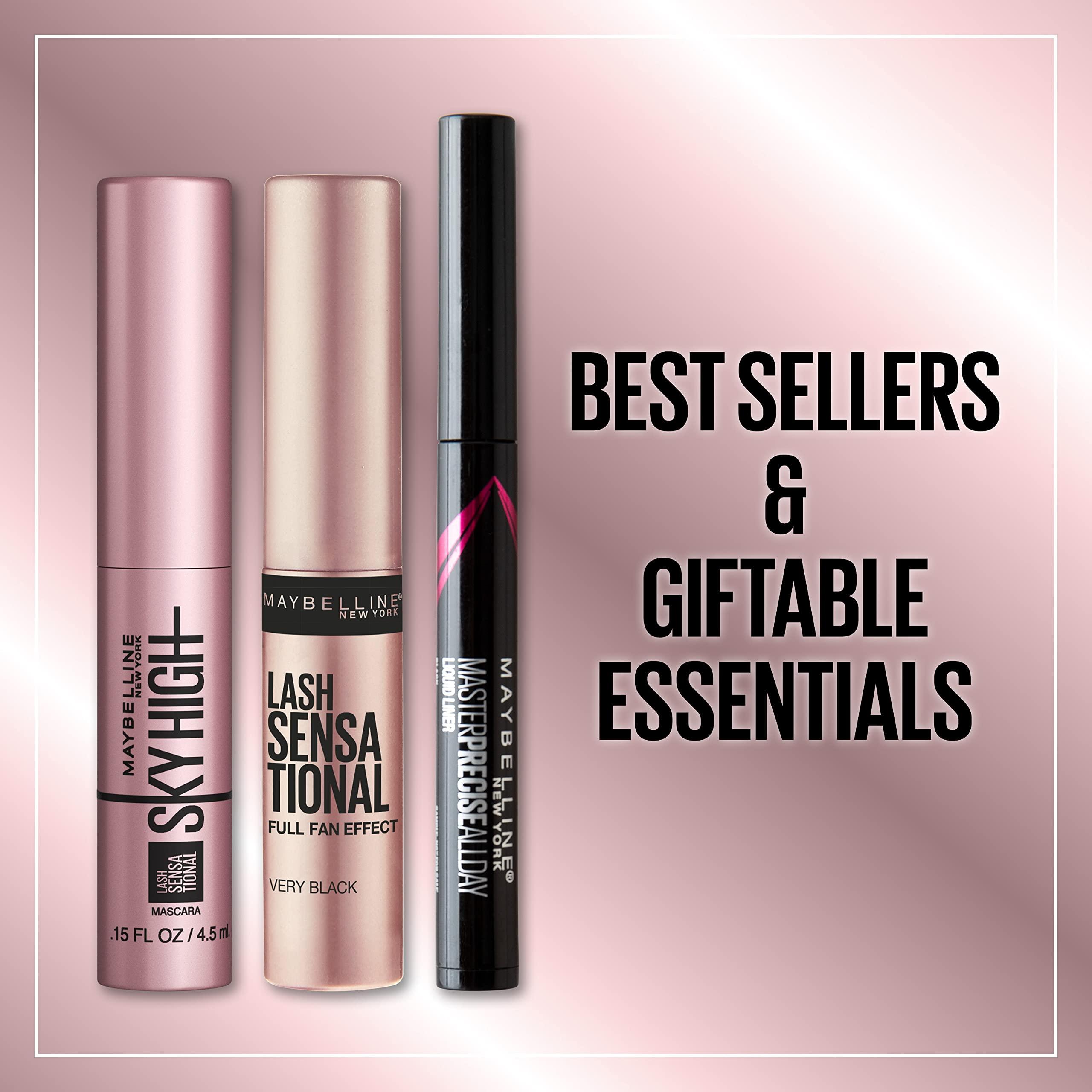 Maybelline New York Maybelline New York Holiday Limited Edition Eye Makeup Gift Set, Sky High Mascara, Lash Sensational Mascara and Master Precise Liquid Eyeliner Minatures, 1 Kit, Black
