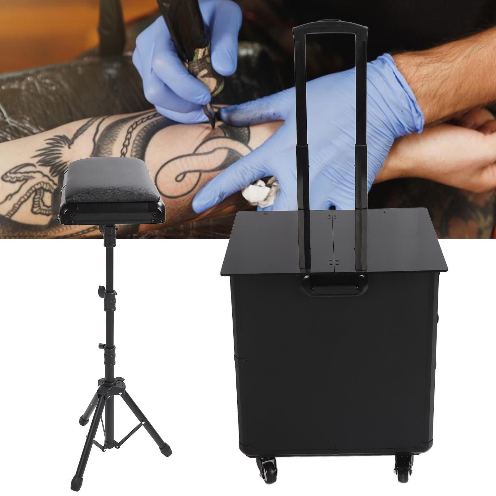 HURRISE 3 In 1 Rolling Makeup Train Case,Rolling Makeup Case Train Case,High Capacity Aluminum Alloy Adjustable Handle Cosmetic Tool Chest for Artists Stylists