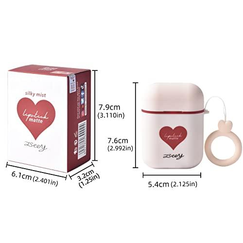 ICE LOVE ICE LOVE Silky Mist Matte Lipstick Set, Long Wear Waterproof Moisturizing Velvet Lipstick, Non-Stick Cup Lip Make Up, Lip Gloss Set for Women (2pcs/Set). (IL-ZS0002-B)